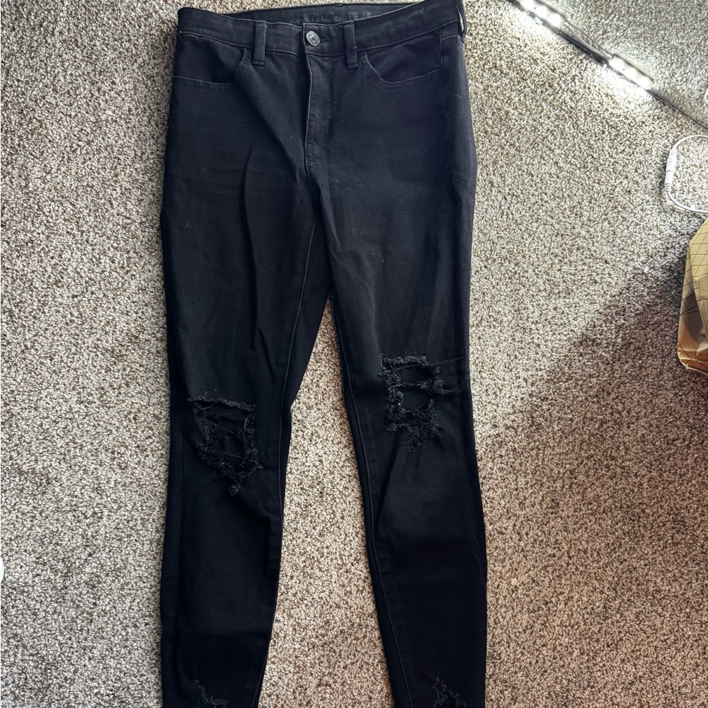 American Eagle black Wash Jeggings
